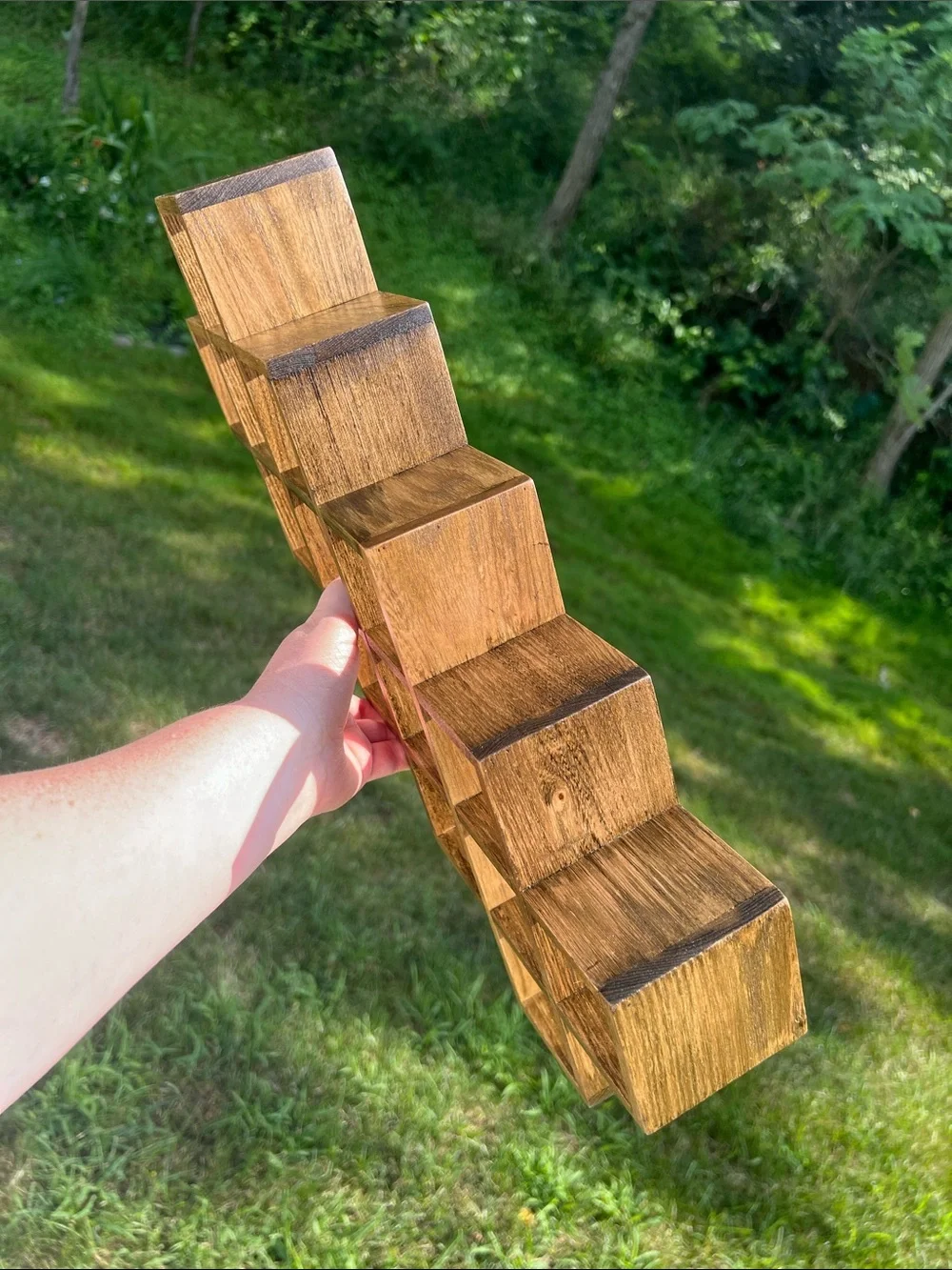 Vintage Style Wood Wall Shelf Spice Rack Miniatures Display Shadowbox Wall Decor